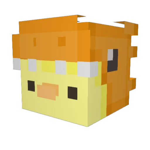 LoordDucky Minecraft avatar head, 3D render