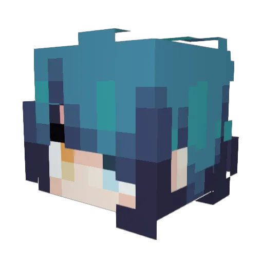Loorien Minecraft avatar head, 3D render