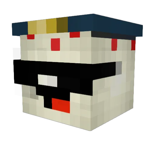 Looseoat Minecraft avatar head, 3D render