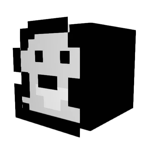 Lootcrater Minecraft avatar head, 3D render
