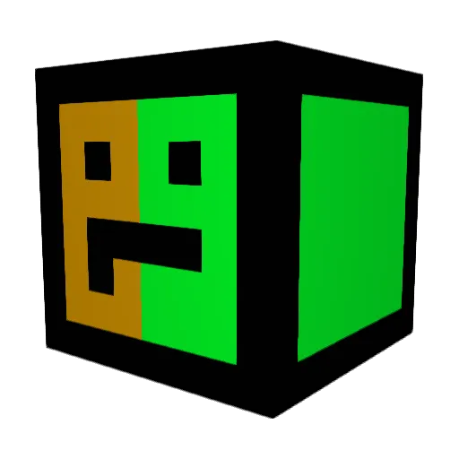 Looted_ Minecraft avatar head, 3D render