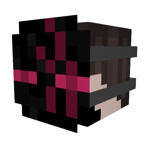 LooterMoon Minecraft avatar head, 3D render