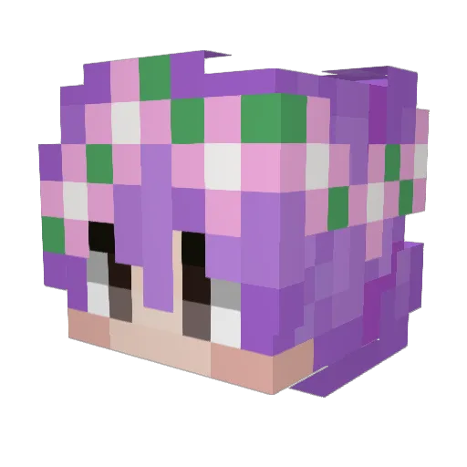Loouiexx Minecraft avatar head, 3D render