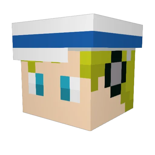 Lop345 Minecraft avatar head, 3D render