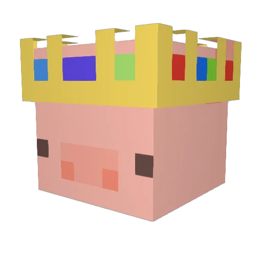 Lop3l3 Minecraft avatar head, 3D render