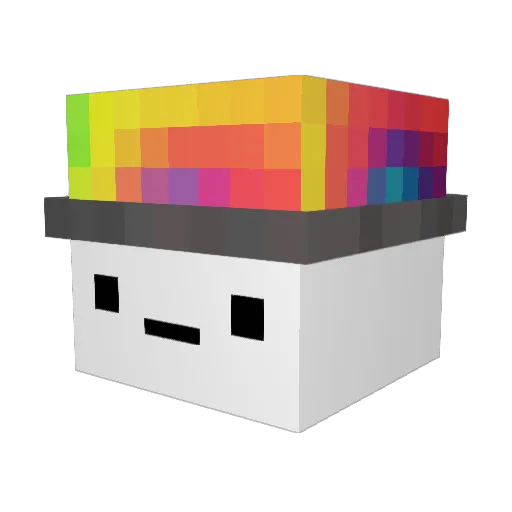 Lopal Minecraft avatar head, 3D render