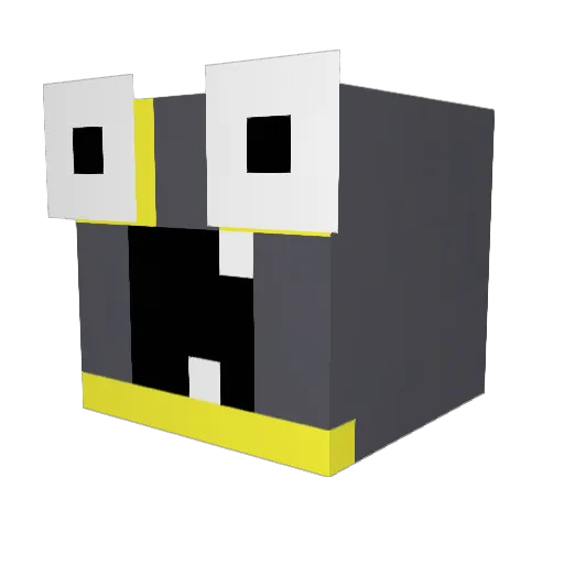 Lopees Minecraft avatar head, 3D render
