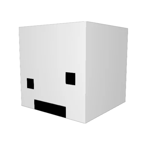 Lopeg Minecraft avatar head, 3D render