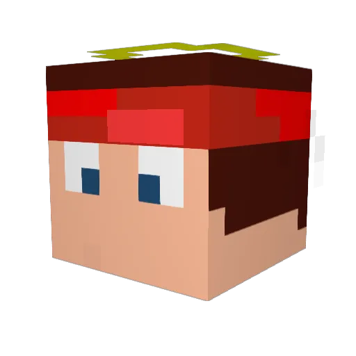 Lopes_xp4g Minecraft avatar head, 3D render