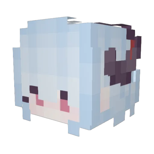 Lopextreme Minecraft avatar head, 3D render