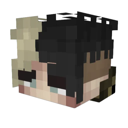 Lopiiii Minecraft avatar head, 3D render