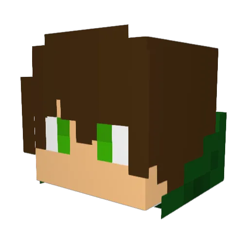 LoplDaThird Minecraft avatar head, 3D render