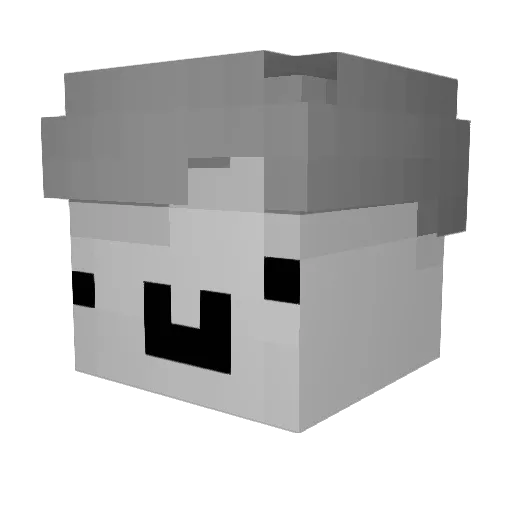 Lopman26 Minecraft avatar head, 3D render