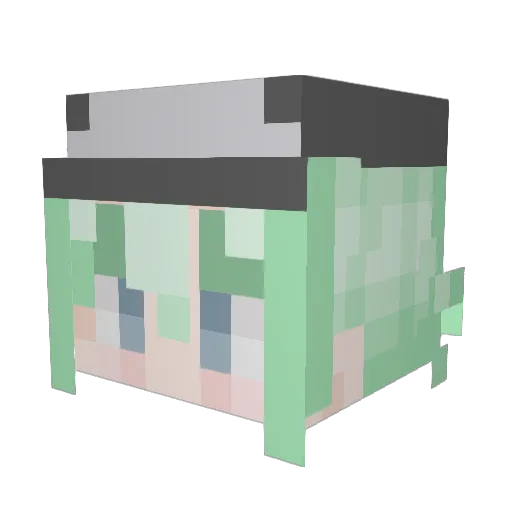 Lopo7 Minecraft avatar head, 3D render