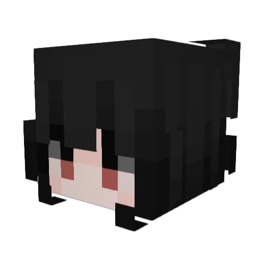 Lopod Minecraft avatar head, 3D render