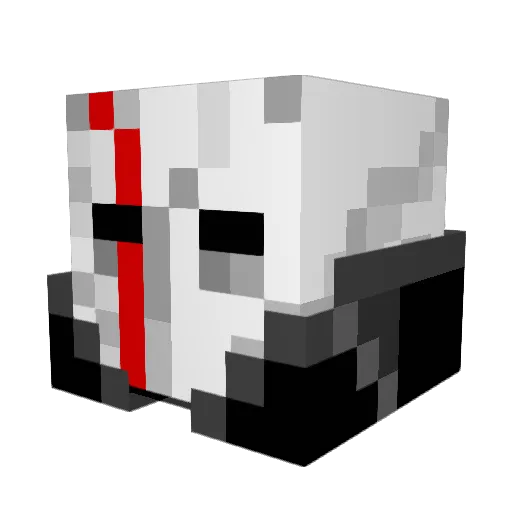 Lopski Minecraft avatar head, 3D render