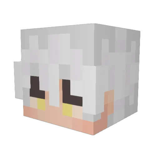 Lopuz_ Minecraft avatar head, 3D render