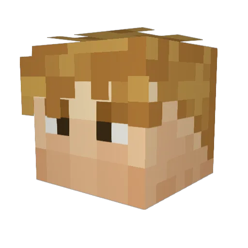 Loqor Minecraft avatar head, 3D render