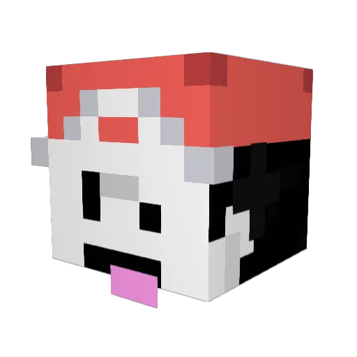Loqvu Minecraft avatar head, 3D render