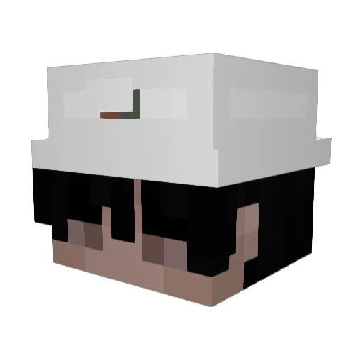 Lor1nu Minecraft avatar head, 3D render