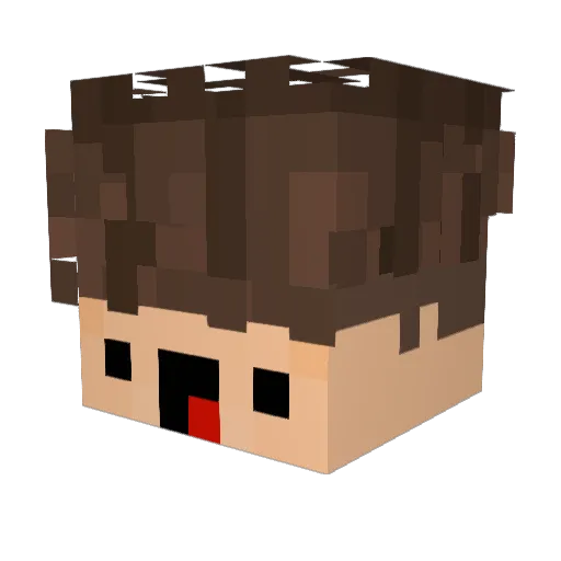 Lor3ley Minecraft avatar head, 3D render