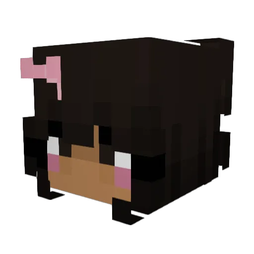 Lor7n Minecraft avatar head, 3D render