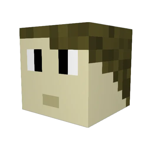 LorVini22 Minecraft avatar head, 3D render