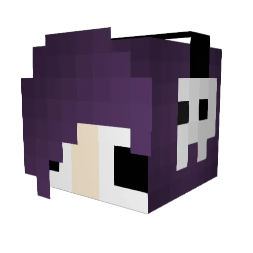 Lora_Craftz Minecraft avatar head, 3D render
