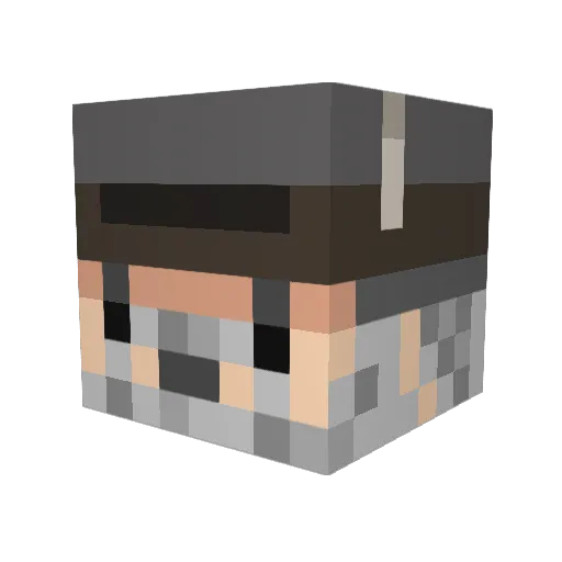 Loragea Minecraft avatar head, 3D render