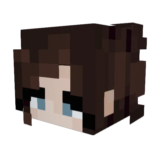Lorahadacookie Minecraft avatar head, 3D render