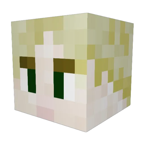 Lorahs Minecraft avatar head, 3D render