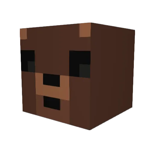 Loraickli Minecraft avatar head, 3D render