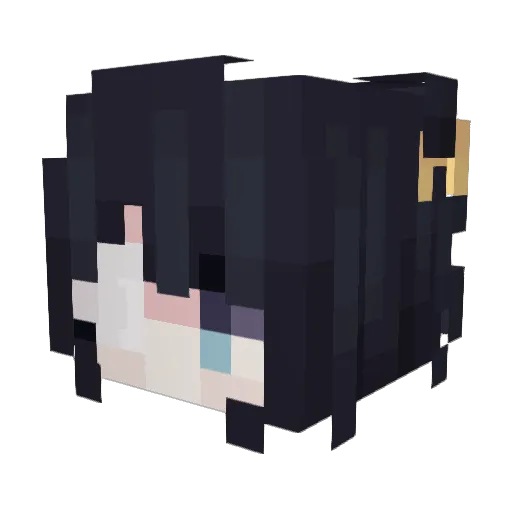 Lorainne Minecraft avatar head, 3D render