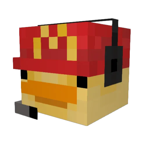 Lorakser Minecraft avatar head, 3D render