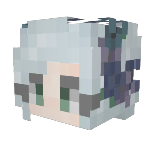 Loraleya Minecraft avatar head, 3D render