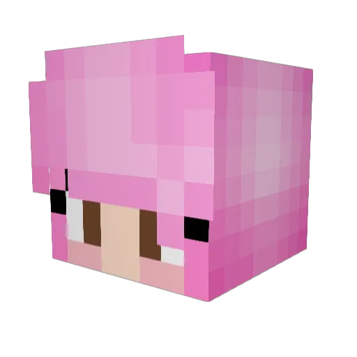 LoranC Minecraft avatar head, 3D render