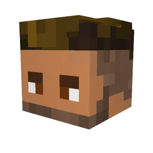 LorascombaLari Minecraft avatar head, 3D render