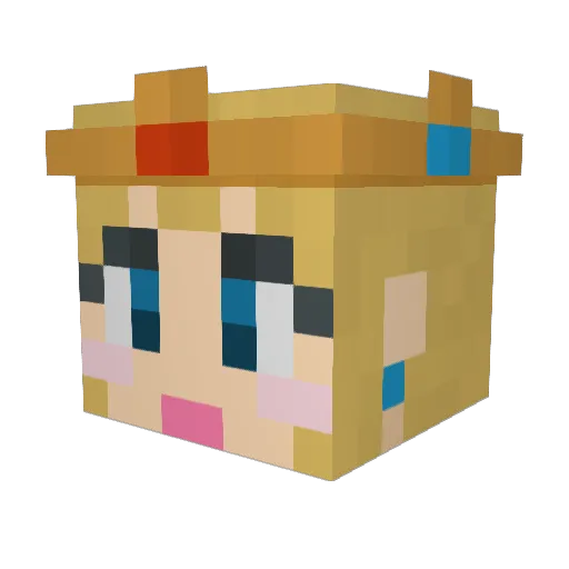 Lorayaz Minecraft avatar head, 3D render