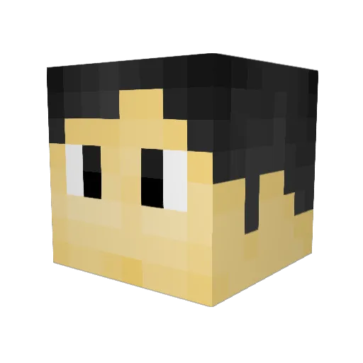 Lorblan Minecraft avatar head, 3D render
