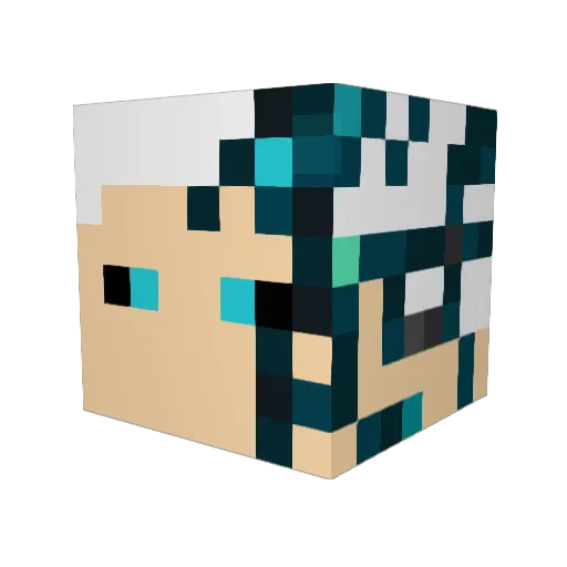 Lorbon Minecraft avatar head, 3D render