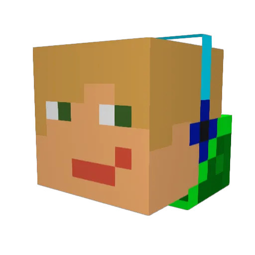 Lorca93 Minecraft avatar head, 3D render