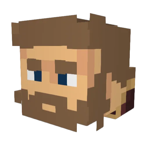 Lord151 Minecraft avatar head, 3D render