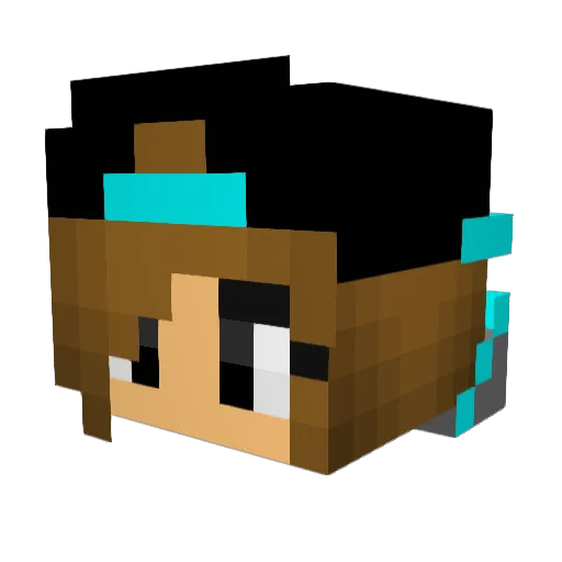 Lord890 Minecraft avatar head, 3D render
