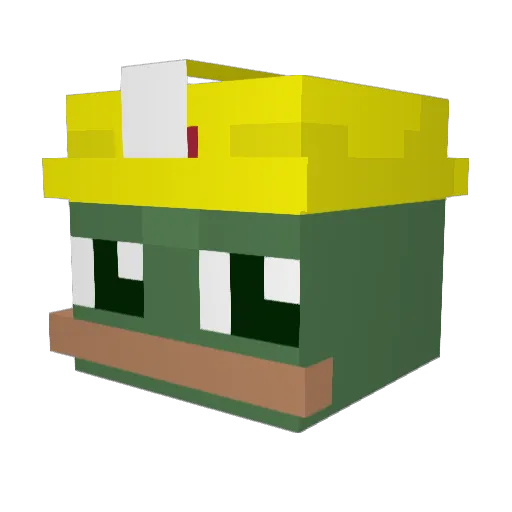 LordAthurus Minecraft avatar head, 3D render