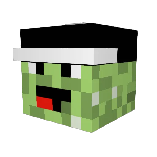 LordBambus Minecraft avatar head, 3D render