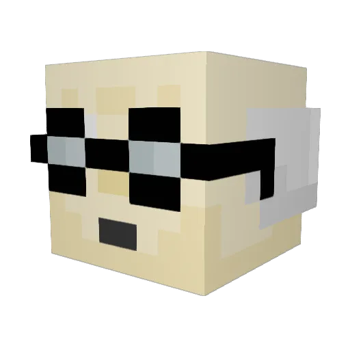 LordBeers Minecraft avatar head, 3D render