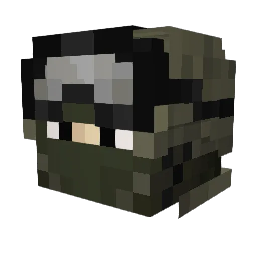 LordBenett Minecraft avatar head, 3D render