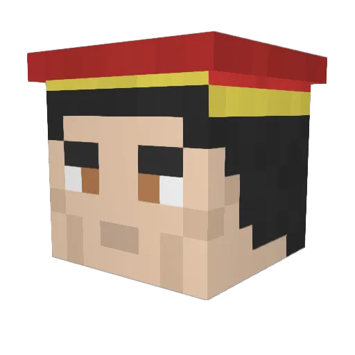 LordBillsworth Minecraft avatar head, 3D render