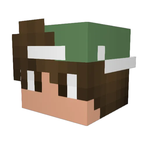 LordBose61 Minecraft avatar head, 3D render