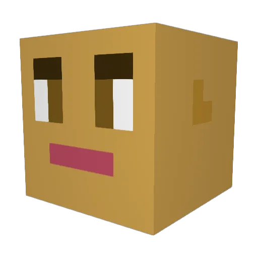 LordBox90 Minecraft avatar head, 3D render
